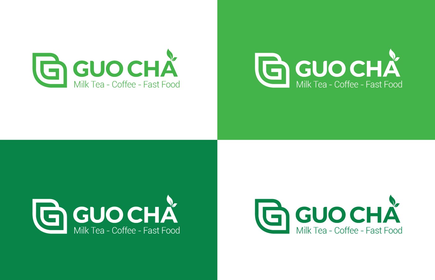 Logo Guocha trên nền màu nhận diện