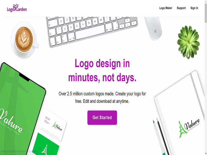 Công cụ thiết kế logo online Logo Garden